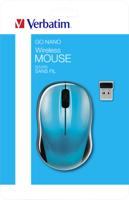 Wireless Mouse GO NANO - Muis - optisch - draadloos - RF - USB draadloze ontvanger - Caraïbisch blauw - thumbnail