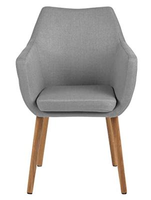 Eetkamerstoel Uppsala - stof - lichtgrijs - Leen Bakker