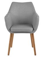 Eetkamerstoel Uppsala - stof - lichtgrijs - Leen Bakker - thumbnail