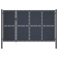 Tuinpoort staal 350x175 cm antraciet - thumbnail