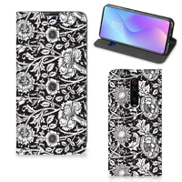 Xiaomi Mi 9T Pro Smart Cover Black Flowers - thumbnail