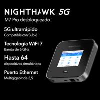 NETGEAR Nighthawk M7 Pro WiFi 7 5G Mobiele Hotspot Router (MR7500) - Tot 2.000 sq.ft. dekking met 6GHz-band, Verbindt tot 64 apparaten, 13 uur batterij en Multi-Gig beveiliging - thumbnail