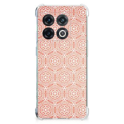 OnePlus 10 Pro Doorzichtige Silicone Hoesje Pattern Orange OnePlus 10 Pro Doorzichtige Silicone Hoesje Pattern Orange