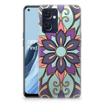 OPPO Reno 7 5G | Find X5 Lite | TPU Case | Purple Flower OPPO Reno 7 5G | Find X5 Lite | TPU Case | Purple Flower