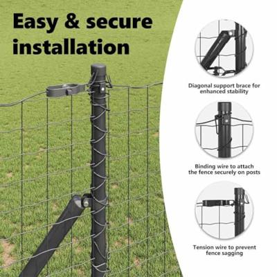 VidaXL Hek met paal grijs 1 x 10 m staal en pvc