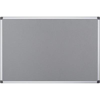 Q-CONNECT textielbord met aluminium frame 60 x 45 cm grijs