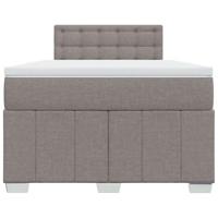 Boxspring met matras stof taupe 120x190 cm - thumbnail