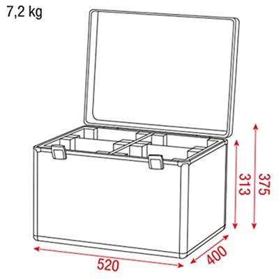 DAP Value Line Flightcase voor 4x Kanjo Wash/Spot