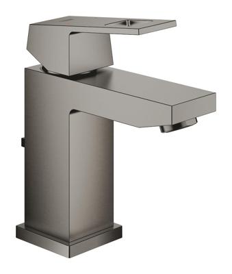 Wastafelmengkraan GROHE Eurocube S-Size M/Waste 28 Mm Hard Graphite Geborsteld