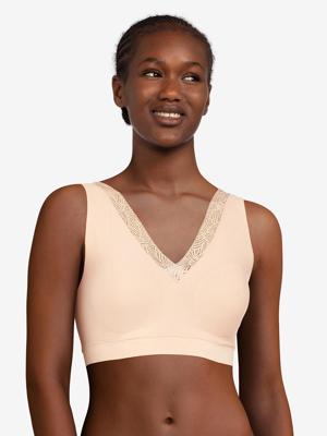 Bralette kanten top met vulling - Soft Stretch - Dames naadloze Bh top - Brede bandjes