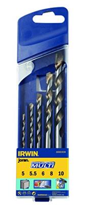 Irwin multimateriaalboren set 5/5,5/6/8/10mm Irwin multimateriaalboren set 5/5,5/6/8/10mm