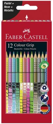 Faber Castell Kleurset GRIP pastel - neon en metallic