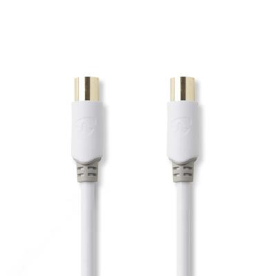 Nedis Coaxkabel | IEC Male | IEC Female | 100 dB | 2 m | Wit | 1 stuks - CSBW40015WT20 CSBW40015WT20