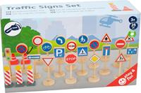 Small Foot houten mini verkeersbordenset, 25dlg. - thumbnail
