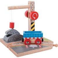 Bigjigs houten rails - gravel kraan - thumbnail