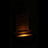 dobar Tuinfontein met LED&apos;s en zonnepaneel (Poseidon/zandsteen) - thumbnail