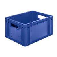 LA-KA-PE Transportstapelbak | L400xB300xH210mm | blauw PP handgreepopening | zijwanden gesloten | 1 stuk - TK400/210-0 BLAU TK400/210-0 BLAU - thumbnail