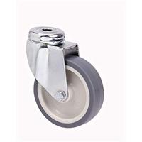 Rueda Ruedas Alex Grijs Rubber Poliamix 40 kg draaibaar - thumbnail