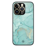 iPhone 14 Pro Max glazen hardcase - Touch of mint - thumbnail