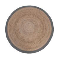 LABEL51 Vloerkleed 'Jute' 180 cm, kleur Naturel/Grijs - thumbnail