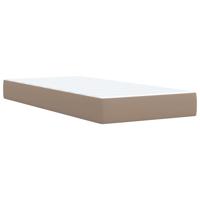 Boxspring met matras kunstleer cappuccinokleurig 120x200 cm - thumbnail