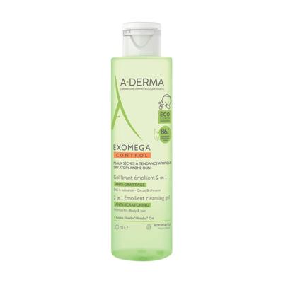 A-Derma Exomega Control Gel Lavant Emollient 2 En 1 200ml