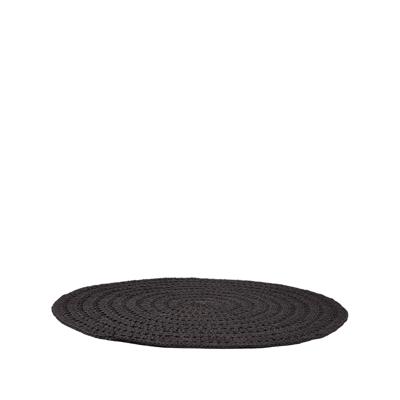 LABEL51 Rond Vloerkleed 'Knitted' 150cm, kleur zwart