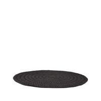 LABEL51 Rond Vloerkleed 'Knitted' 150cm, kleur zwart - thumbnail