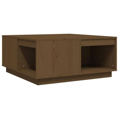 Salontafel 80x81x36,5 cm massief grenenhout honingbruin