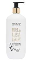 Alyssa Ashley douche met pomp musk 500ml unisex - thumbnail