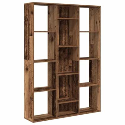 Kamerscherm/boekenkast 100x24x140 cm bewerkt hout oud hout