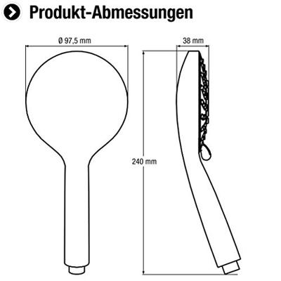 Cornat Handdouche Aspio 5S Ak Ch - TECB3405