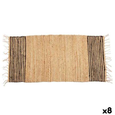 Tapijt Gift Decor Zwart Natuurlijk Strepen 70 x 1 x 140 cm (8 Stuks)