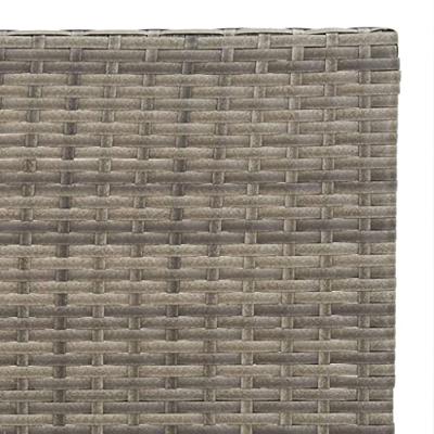 3-delige Bistroset inklapbaar poly rattan grijs - thumbnail