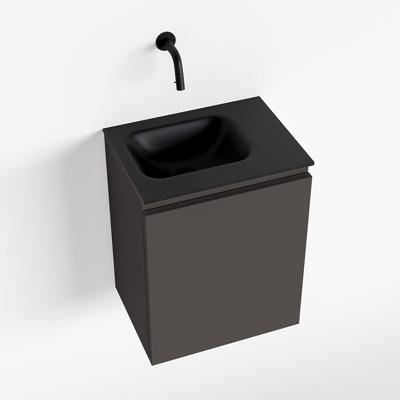 MONDIAZ OLAN 40cm toiletmeubel dark grey. LEX wastafel urban links geen kraangat MONDIAZ OLAN 40cm toiletmeubel dark grey. LEX wastafel urban links geen kraangat
