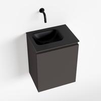 MONDIAZ OLAN 40cm toiletmeubel dark grey. LEX wastafel urban links geen kraangat - thumbnail