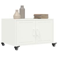 Salontafel 68x50x43,5 cm staal wit - thumbnail