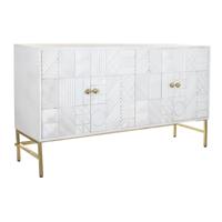 Dressoir DKD Home Decor Ruiten Wit Blik Mangohout (157 x 43 x 84 cm) - thumbnail