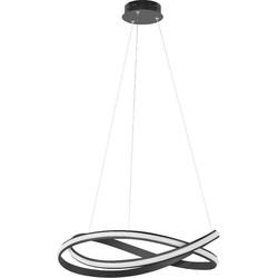 Highlight HanglampWaves XL design zwart Ø 70cm - H5579.01