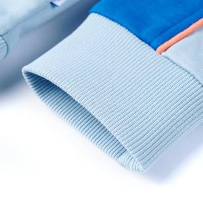 Kindertrui 92 felblauw en lichtblauw