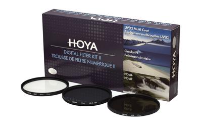 Hoya Digital Filter Kit II 67mm - UV, Polarisatie en NDX8 filter Hoya Digital Filter Kit II 67mm - UV, Polarisatie en NDX8 filter