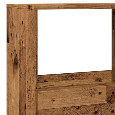 Boekenkast 100x33x155,5 cm bewerkt hout oud houtkleurig