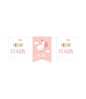 Paperdreams Vlag banner - newborn baby girl - thumbnail
