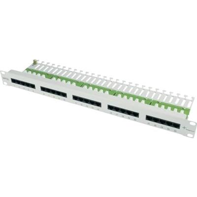 Telegärtner 100007031 24 poorten Netwerkpatchpaneel 483 mm (19) CAT 3 1 HE Grijs Ingericht