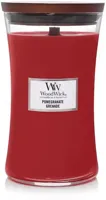 WoodWick Geurkaars Large Pomegranate - 18 cm / ø 10 cm - Geurkaars in Glas - Houten Lont - thumbnail