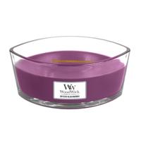 WoodWick Geurkaars Ellipse Spiced Blackberry - 9 cm / 19 cm - Geurkaars in Glas - Houten Lont - thumbnail