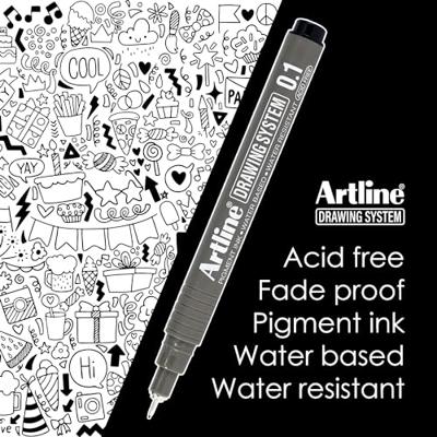 Fineliner artline technisch 0.1-0.3-0.5-0.7mm zw Fineliner artline technisch 0.1-0.3-0.5-0.7mm zw
