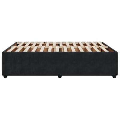 Bedframe zonder matras 140x200 cm fluweel zwart