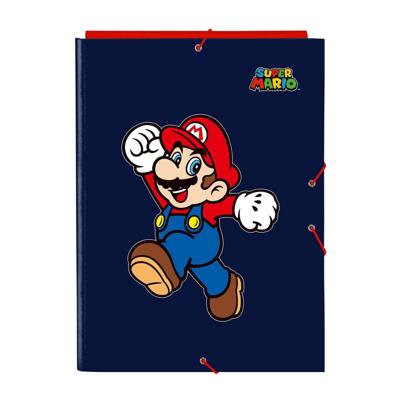 Map Super Mario World Marineblauw A4 Map Super Mario World Marineblauw A4