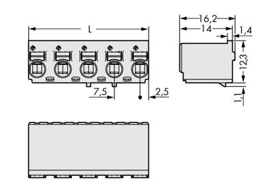WAGO 2092-3122 Male behuizing (board) 2092 Totaal aantal polen: 2 Rastermaat: 7.50 mm Inhoud: 100 stuk(s)